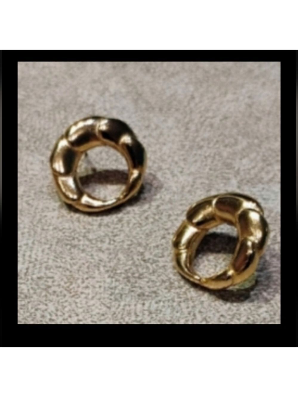 New!! Gold Plated Croissant Post Earrings